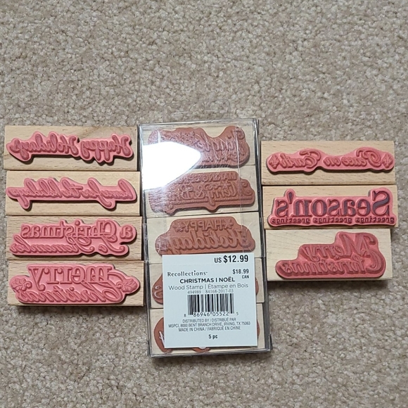 Christmas rubberstamps, some brand new. 12 stamps! - Picture 5 of 7